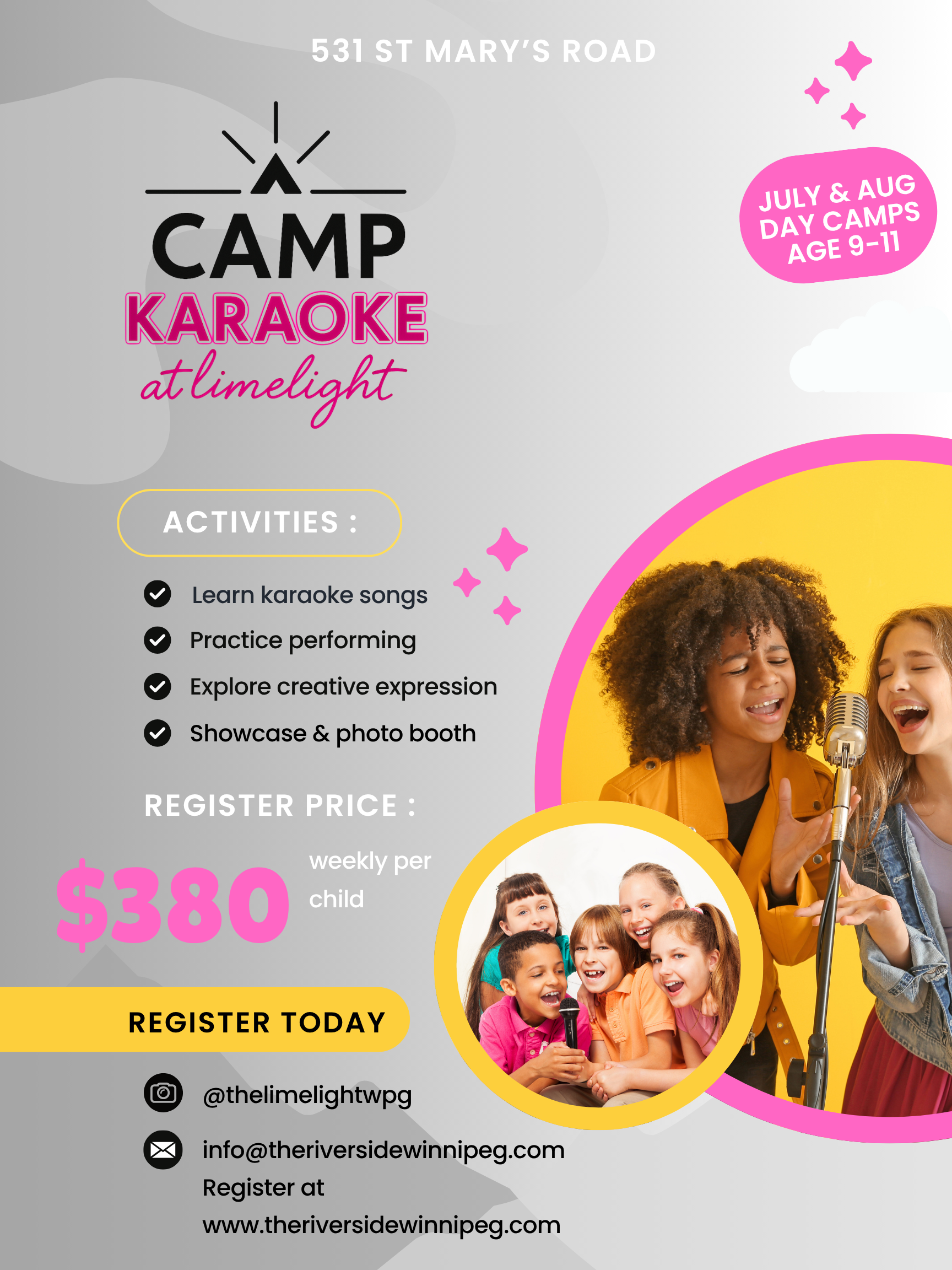 camp karaoke poster camp karaoke for kids
